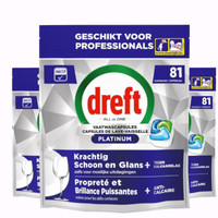 Dreft Platinum Regular All-in One - 243 vaatwastabletten