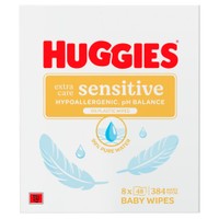 Huggies Extra Care Sensitive babydoekjes - 384 stuks
