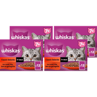 Whiskas 7+ Classic Selectie in saus, natvoer voor katten - 4,08 kg