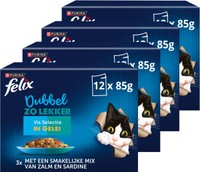 Felix Dubbel Zo Lekker in gelei visselectie natvoer voor volwassen katten - 4,08 kg