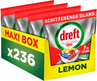 Dreft Platinum Plus Citroen Anti-Dofheidstechnologie - 236 vaatwastabletten