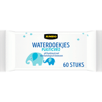 Jumbo Water plasticvrije babydoekjes - 60 stuks