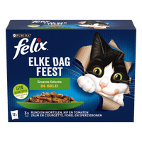 Felix Elke Dag Feest Groente natvoer voor volwassen katten - 12 stuks