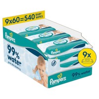 Pampers 99% water babydoekjes - 540 stuks