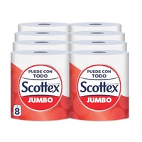 Scottex Jumbo keukendoeken, 8 rollen, veelzijdig inzetbaar, met recyclebare verpakking en FSC-vezels