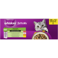 Whiskas Adult natvoer voor katten, saus met vlees - 3,4 kg