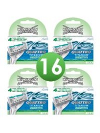 Wilkinson Quattro Titanium Sensitive - 16 scheermesjes