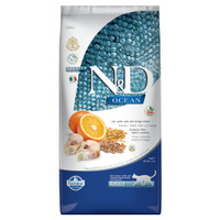 Farmina N&D Ocean Kabeljauw, Spelt, Haver en Sinaasappel volwassen kattenbrokken - 5 kg