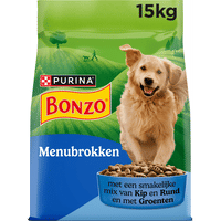 Bonzo Adult Menubrokken kip en groenten hondenbrokken - 15 kg