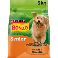 Bonzo Senior kip en groenten hondenbrokken - 3 kg
