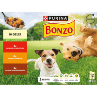 Bonzo Picnic Variety in gelei rund/kip/lam natvoer voor volwassen honden - 1,02 kg