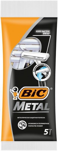 BIC Metal Single - 5 wegwerpmesjes