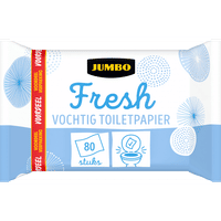Jumbo Fresh vochtig toiletpapier - 80 vellen