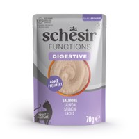 Schesir Functions Mousse Digestive zalm natvoer voor katten - 840 gram