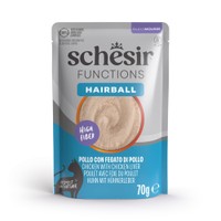 Schesir Functions Mousse Haarballen kip & kippenlever natvoer voor volwassen katten - 1,68 kg