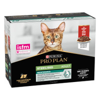 Purina Pro Plan natvoer voor gesteriliseerde volwassen katten, rundvlees - 3,4 kg