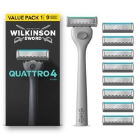 Wilkinson Sword Quattro scheersysteem + 9 navulmesjes