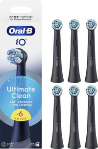 Oral-B iO Ultimate Clean zwarte opzetborstels - 6 stuks