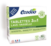 Ecodoo 3-in-1 geconcentreerd xl bio - 60 vaatwastabletten