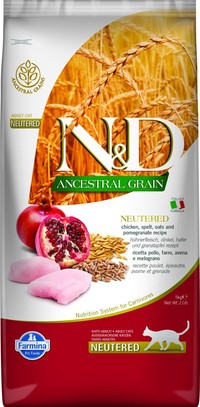 Farmina N&D Ancestral Grain Gesteriliseerde volwassen kip kattenbrokken - 5 kg
