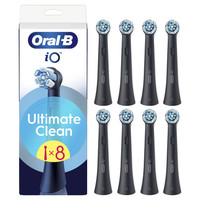 Oral-B iO Ultimate Clean zwarte opzetborstels - 8 stuks