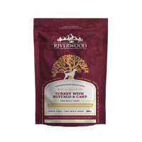 Riverwood Chefs Choice Kalkoen, buffel & karper natvoer voor volwassen honden - 300 gram