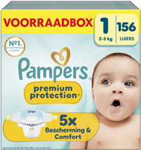 Pampers Premium Protection luiers maat 1 - 156 stuks