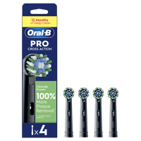 Oral-B CrossAction zwarte opzetborstels - 4 stuks