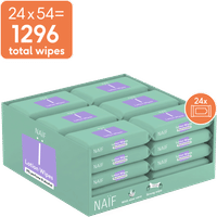 Naïf plasticvrije lotionbabydoekjes - 1296 stuks