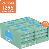 Naïf plasticvrije waterdoekjes - 1296 stuks