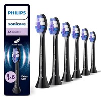 Philips S2 Sensitive zwarte opzetborstels - 6 stuks