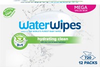 WaterWipes Hydrating Clean babydoekjes - 720 stuks