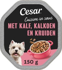 Cesar Primeur Kalf en tuinworteltjes in paté natvoer voor volwassen honden - 3 kg