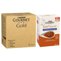 Gourmet Gold geraffineerde ragoutmix natvoer voor volwassen katten - 10,32 kg