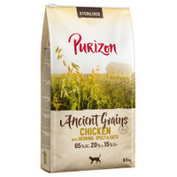 Purizon Gesteriliseerd Ancient Grains volwassen kip met vis kattenbrokken - 6,5 kg