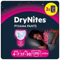 Huggies DryNites nachtluiers voor meisjes 4-7 jaar - 30 stuks