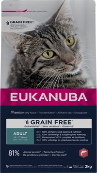 Eukanuba Graanvrij Volwassen Zalm kattenbrokken - 2 kg