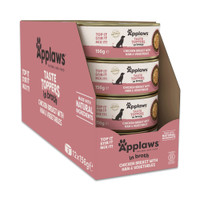 Applaws Taste Toppers Natural in bouillon, kip met ham, natvoer voor honden - 7,49 kg