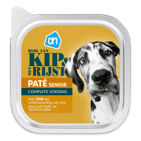 Albert Heijn Paté senior kip en rijst natvoer voor honden - 150 gram