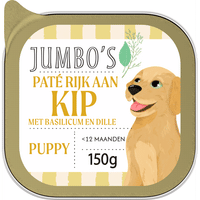 Jumbo Junior paté rijk aan kip met basilicum en dille puppy natvoer voor honden - 150 gram