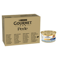 Gourmet Perle rundvlees, kip, zalm en tonijn in saus natvoer voor katten - 10,2 kg